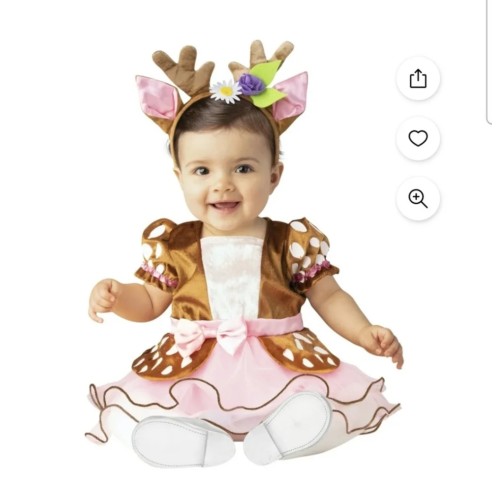 InCharacter Costumes Deer‎ Tutu Halloween Costume 6-1× Months Dress Only~Animal